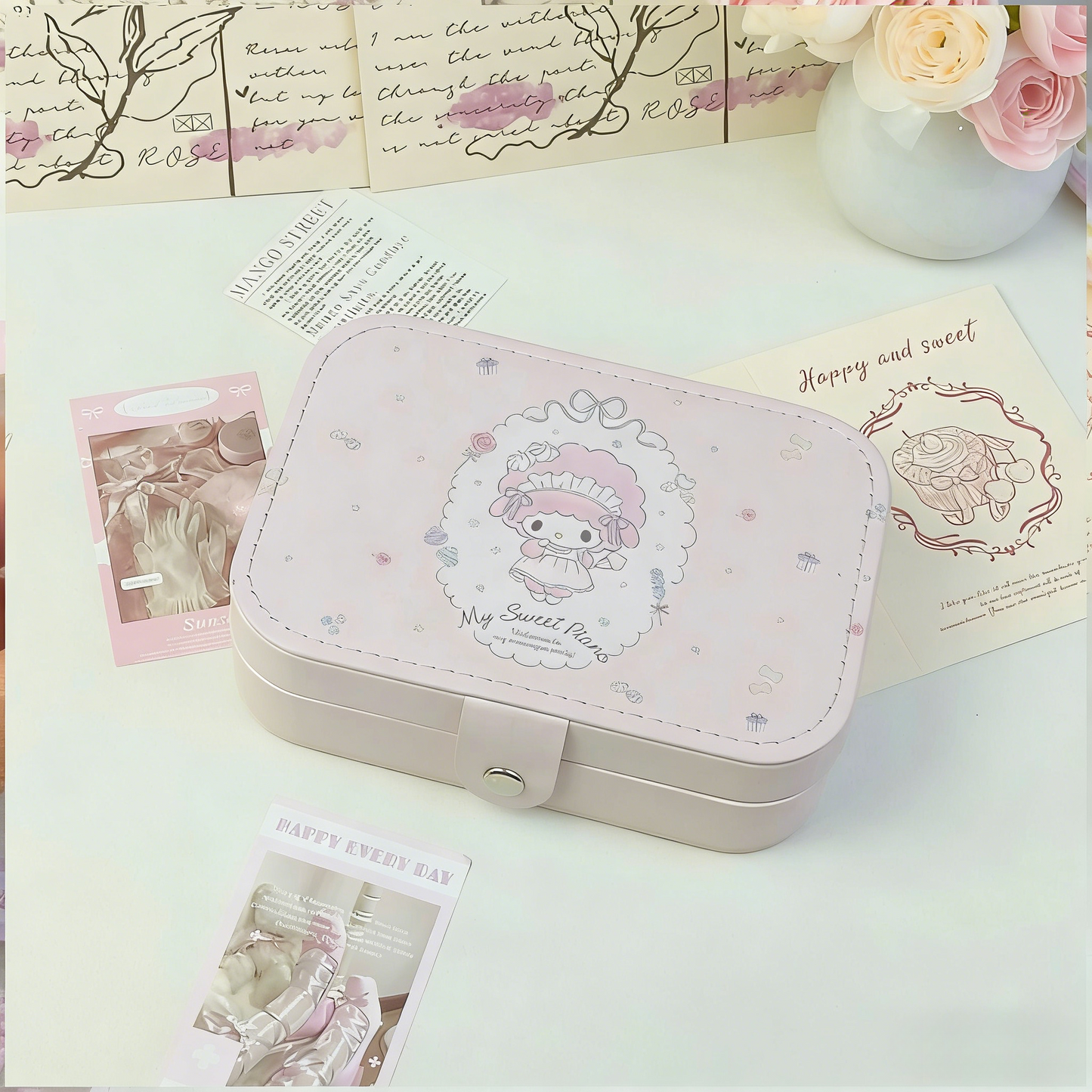 Elegant Ballet-Style Jewelry Organizer - Premium Portable Case for Travel, Stores Earrings, Rings & Necklaces with Large Capacity