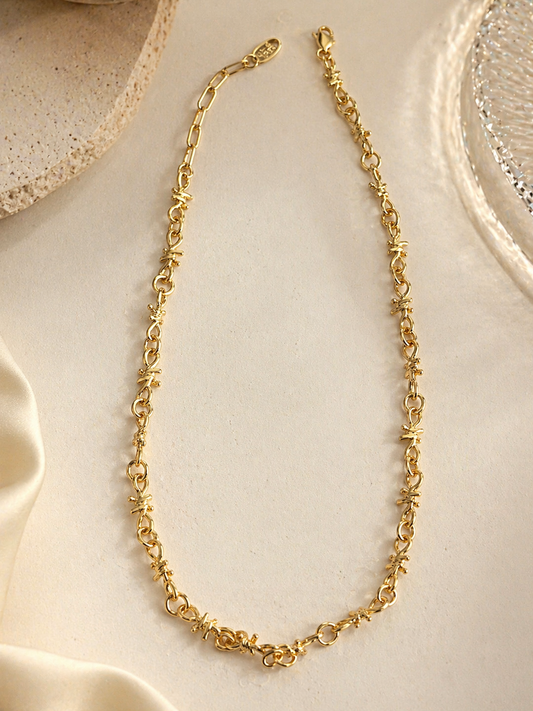 Golden Knot Link Necklace