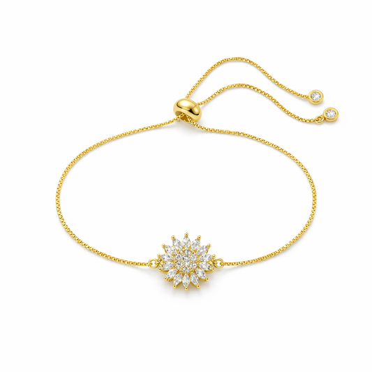 “Sun-Kissed” Rotating Sunflower Bracelet - Find Your Inner Light