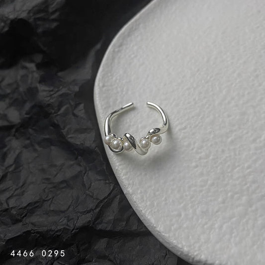Pearl Wave Adjustable Ring