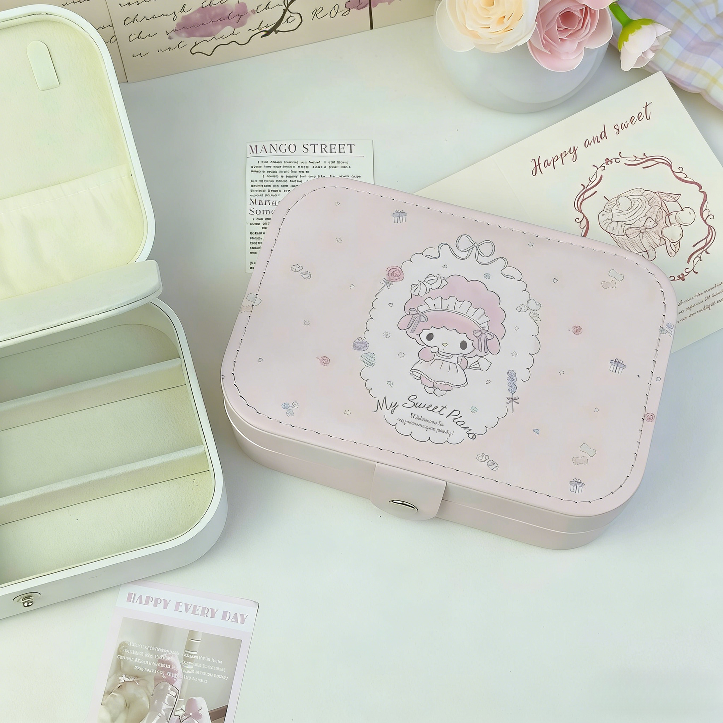 Elegant Ballet-Style Jewelry Organizer - Premium Portable Case for Travel, Stores Earrings, Rings & Necklaces with Large Capacity