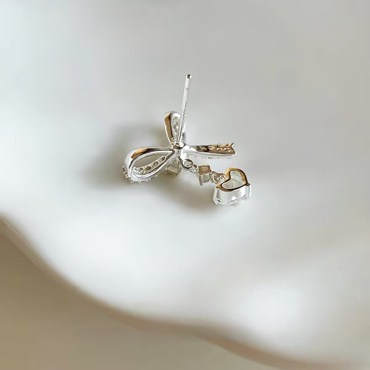 The "Coquette" Bow Drops - S925 Silver Post