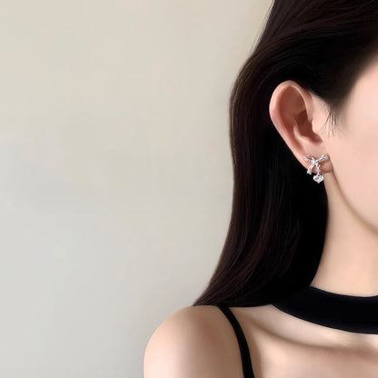 The "Coquette" Bow Drops - S925 Silver Post