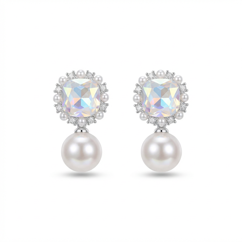 Aurora Dream Pearl Drops - S925 Silver Needle & Vintage Vibe