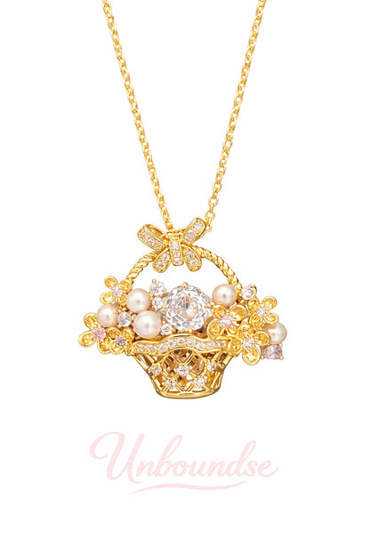 18K Gold Plated Pearl Bow Necklace