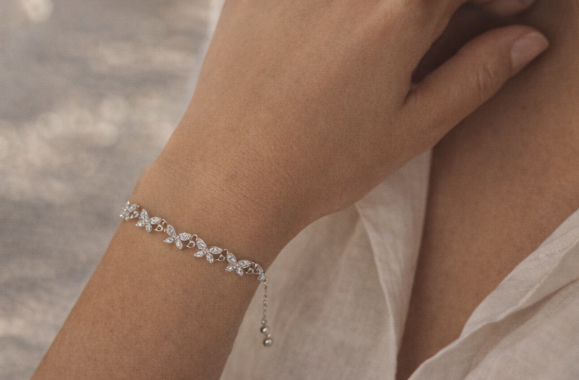 Sparkling Butterfly Dream - Adjustable Zirconia Bracelet