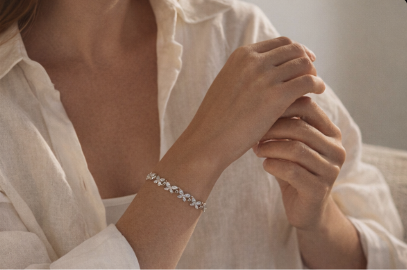 Sparkling Butterfly Dream - Adjustable Zirconia Bracelet