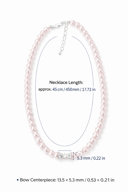 Schmuckset mit zartrosa Perlen und 925er Silberauflage