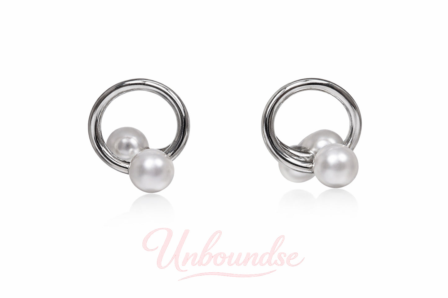 Perlenwickel-Ohrstecker aus Silber