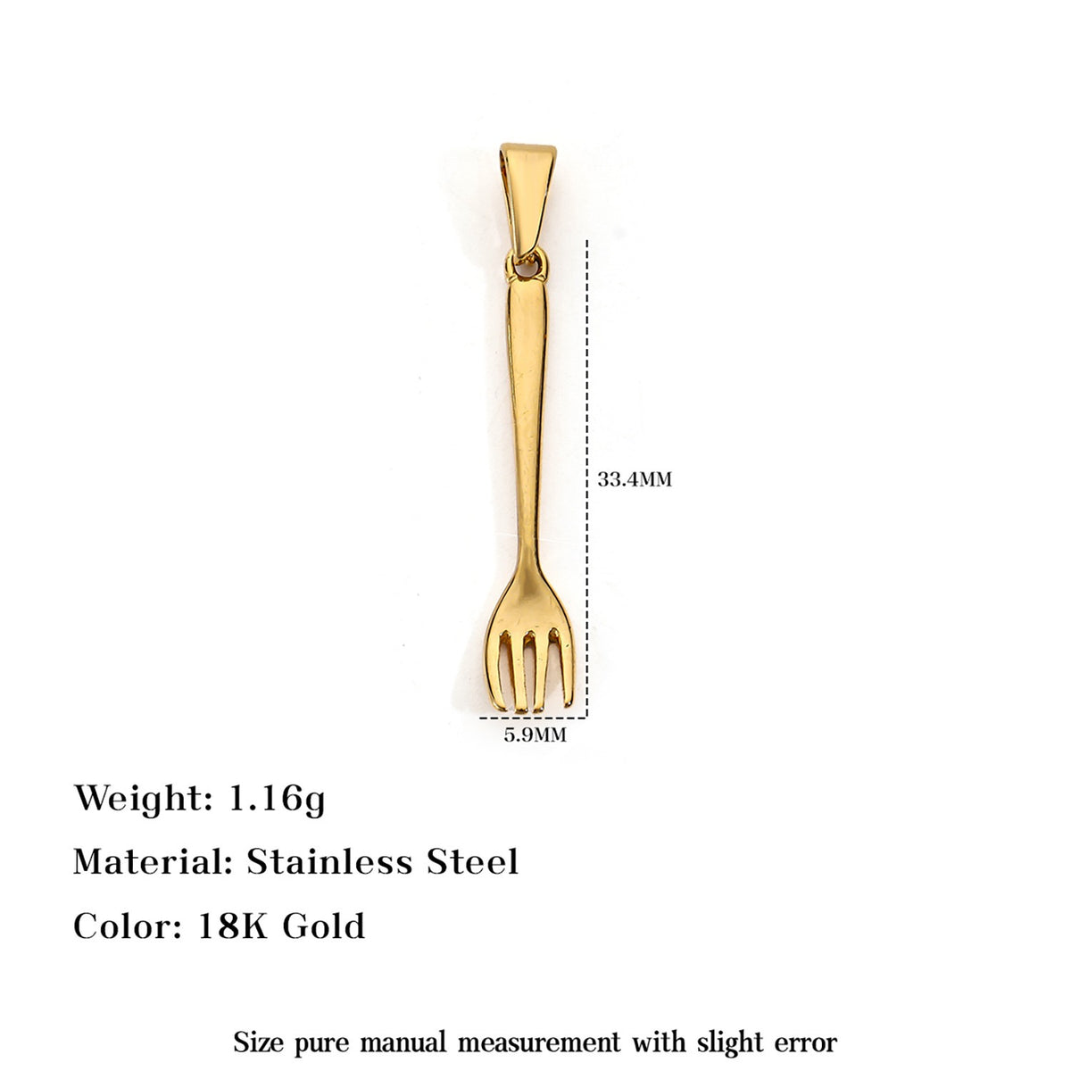 Mini Cutlery Pendant Charms – Gold & Silver