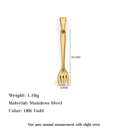 Mini Cutlery Pendant Charms – Gold & Silver