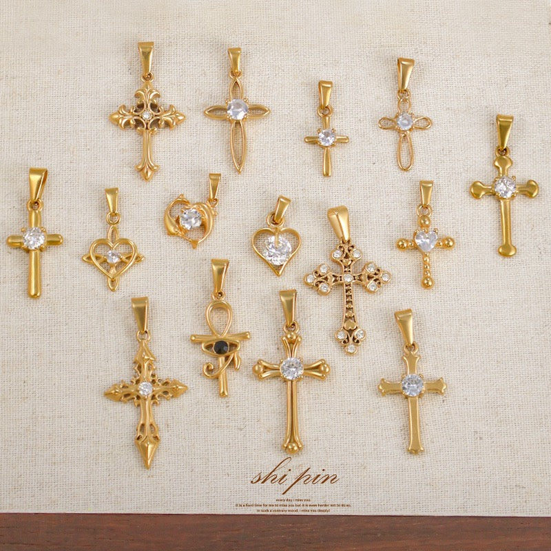 Sparkling Cross Stainless Steel Pendant Collection main image