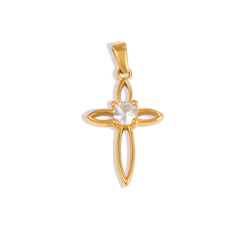 Sparkling Cross Stainless Steel Pendant Collection gallery image 5
