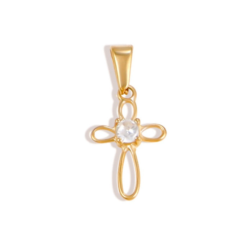 Sparkling Cross Stainless Steel Pendant Collection style 5