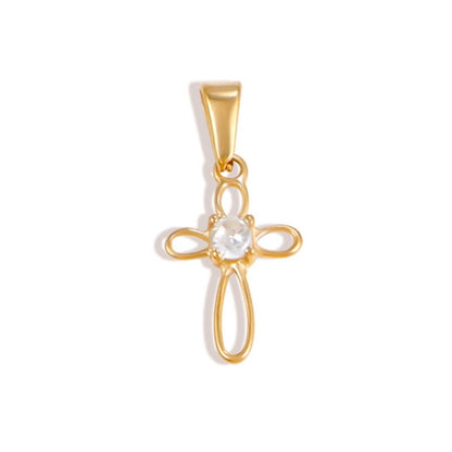 Sparkling Cross Stainless Steel Pendant Collection style 5