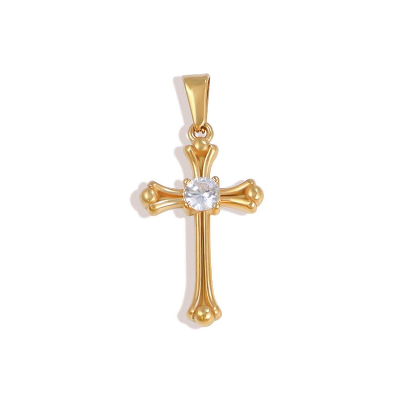 Sparkling Cross Stainless Steel Pendant Collection style 11
