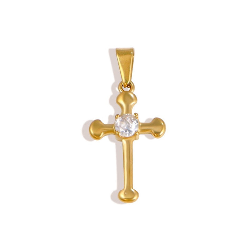 Sparkling Cross Stainless Steel Pendant Collection style 12