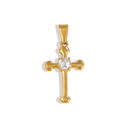 Sparkling Cross Stainless Steel Pendant Collection style 12