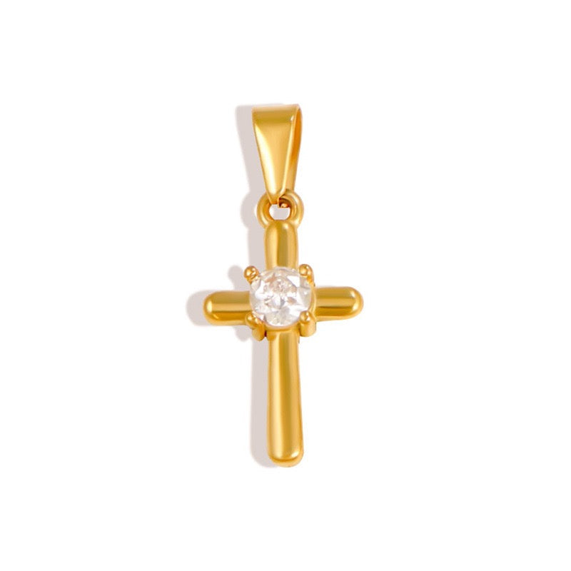 Sparkling Cross Stainless Steel Pendant Collection style 13
