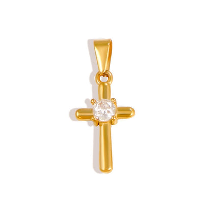 Sparkling Cross Stainless Steel Pendant Collection style 13