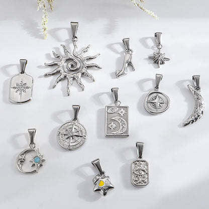 Celestial & Symbol Stainless Steel Pendant Collection gallery image 2