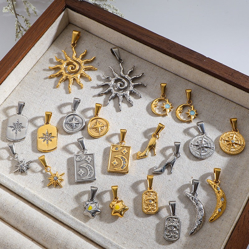 Celestial & Symbol Stainless Steel Pendant Collection gallery image 3