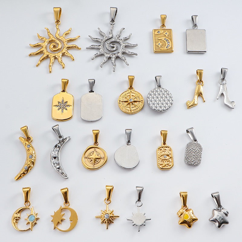 Celestial & Symbol Stainless Steel Pendant Collection gallery image 4
