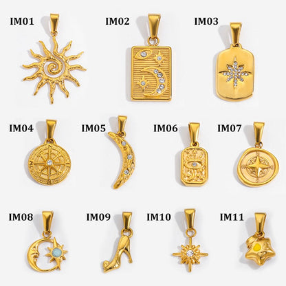 Celestial & Symbol Stainless Steel Pendant Collection gallery image 5