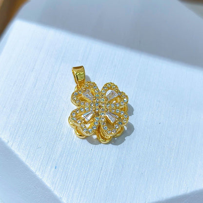 Rotating Floral & Sparkle Copper Pendant Collection style 1
