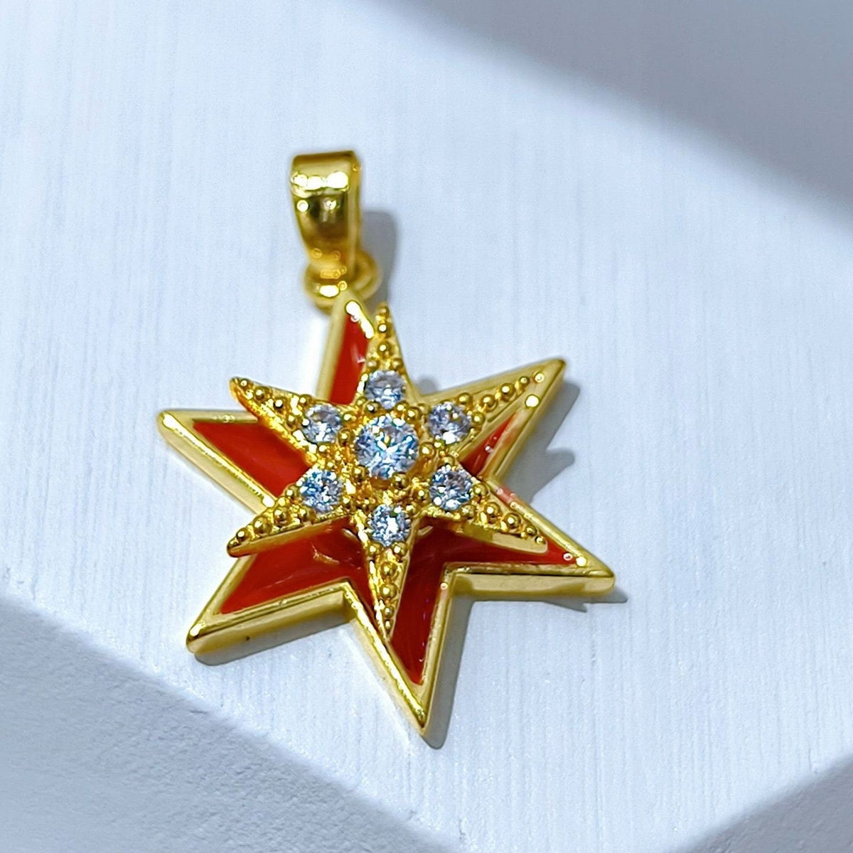 Rotating Floral & Sparkle Copper Pendant Collection style 10