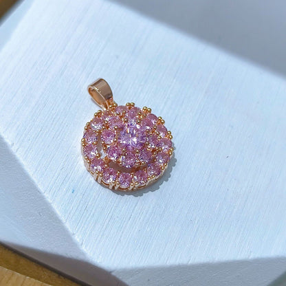 Rotating Floral & Sparkle Copper Pendant Collection style 13