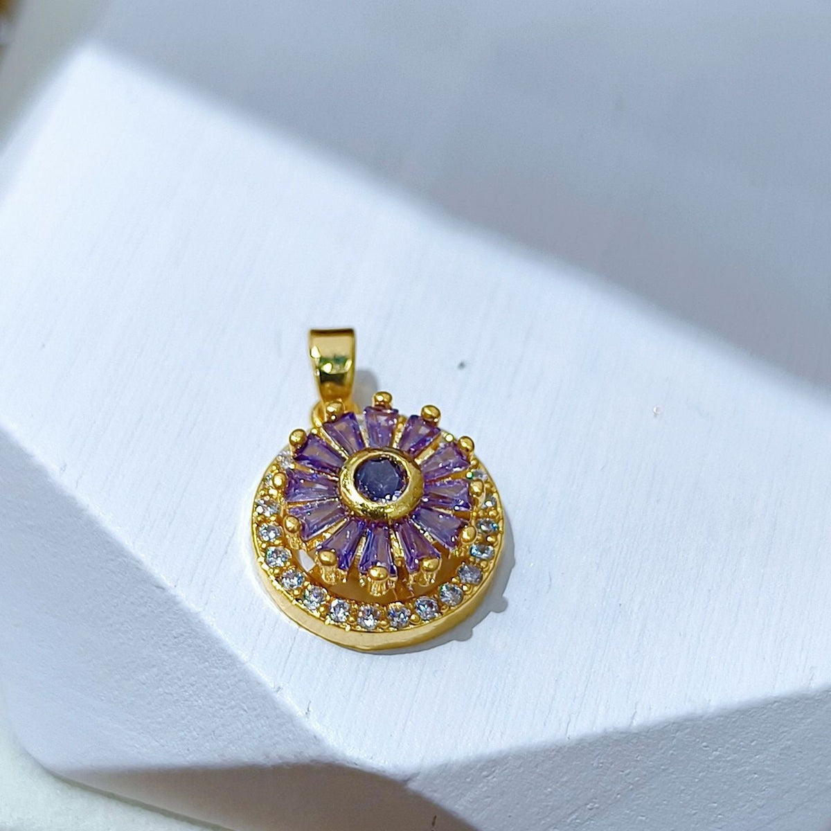 Rotating Floral & Sparkle Copper Pendant Collection style 20