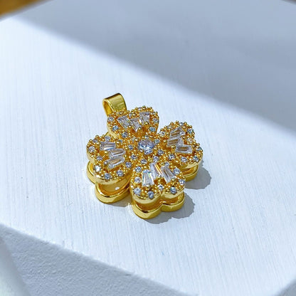 Rotating Floral & Sparkle Copper Pendant Collection style 29
