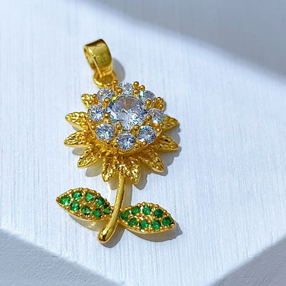 Rotating Floral & Sparkle Copper Pendant Collection style 31