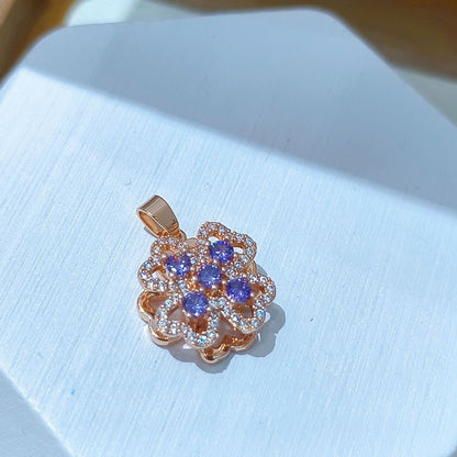 Rotating Floral & Sparkle Copper Pendant Collection style 55
