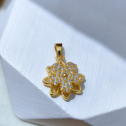 Rotating Floral & Sparkle Copper Pendant Collection style 60