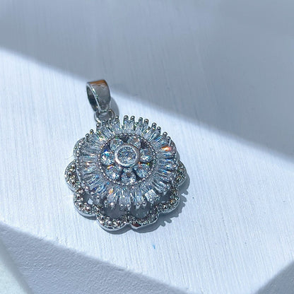 Rotating Floral & Sparkle Copper Pendant Collection style 63