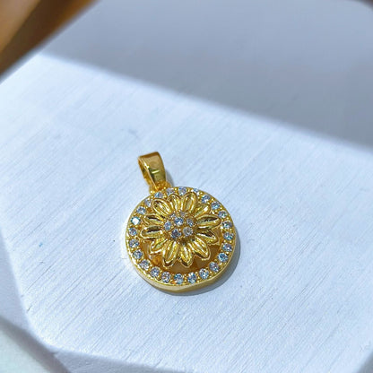 Rotating Floral & Sparkle Copper Pendant Collection style 67