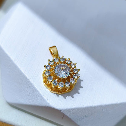 Rotating Floral & Sparkle Copper Pendant Collection style 69