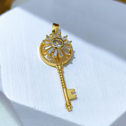 Rotating Floral & Sparkle Copper Pendant Collection style 88