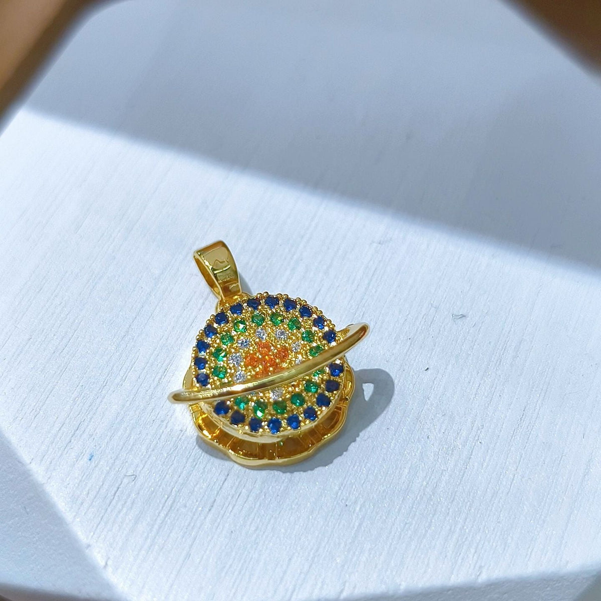 Rotating Floral & Sparkle Copper Pendant Collection style 91