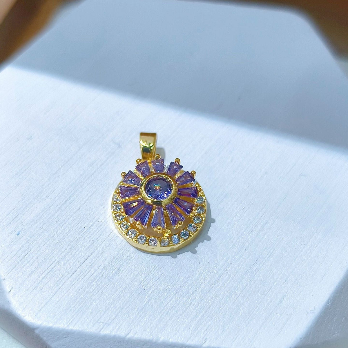 Rotating Floral & Sparkle Copper Pendant Collection style 94