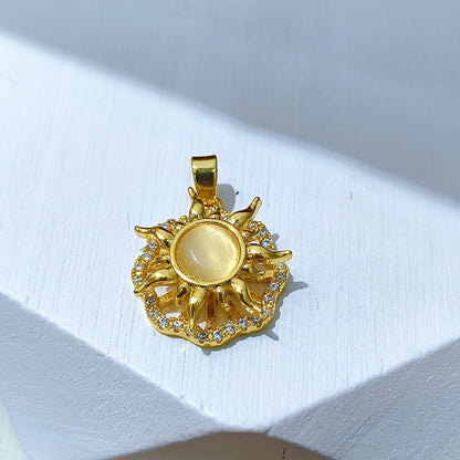 Rotating Floral & Sparkle Copper Pendant Collection style 95