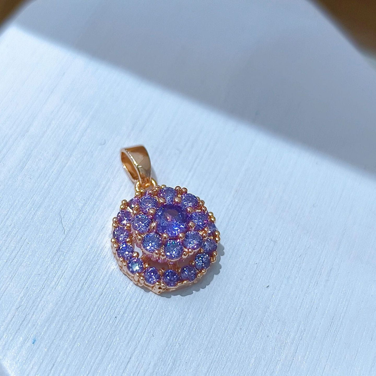 Rotating Floral & Sparkle Copper Pendant Collection style 96