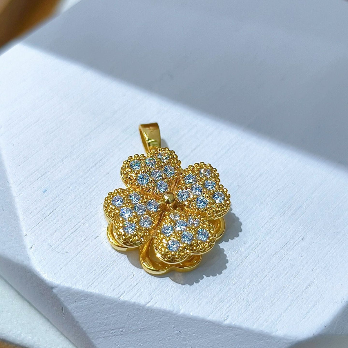 Rotating Floral & Sparkle Copper Pendant Collection style 101