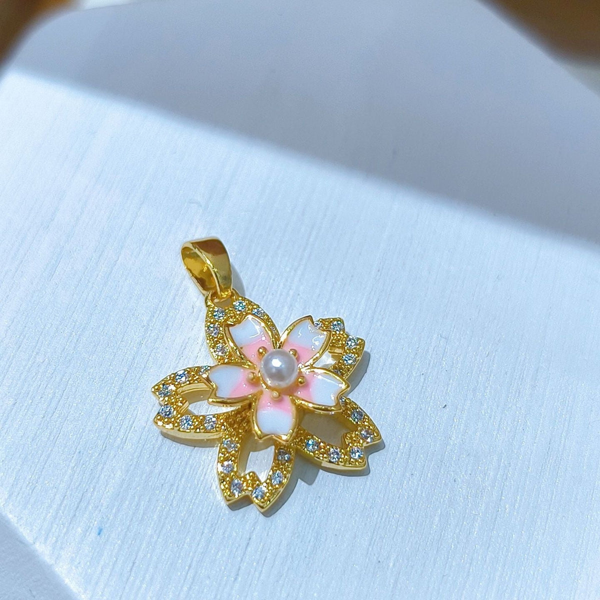 Rotating Floral & Sparkle Copper Pendant Collection style 102