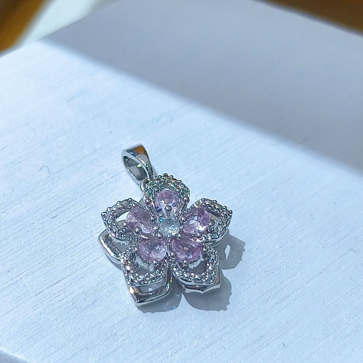 Rotating Floral & Sparkle Copper Pendant Collection style 104