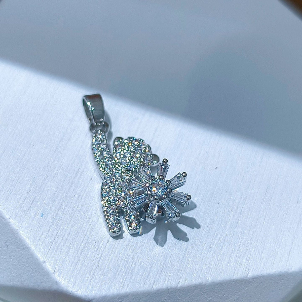 Rotating Floral & Sparkle Copper Pendant Collection style 105