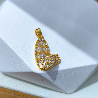 Rotating Floral & Sparkle Copper Pendant Collection style 106