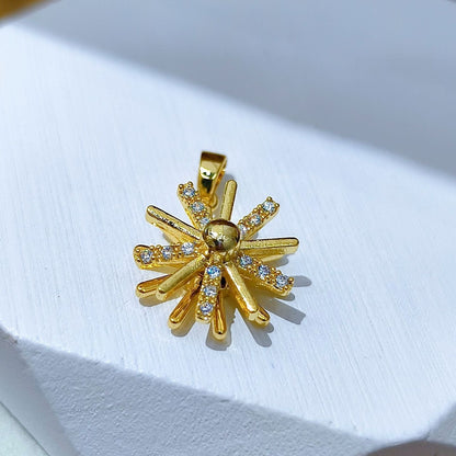 Rotating Floral & Sparkle Copper Pendant Collection style 110